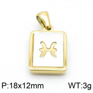 Stainless Steel Gold-plating Pendant - KP98663-LB