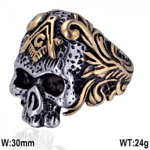 Stainless Skull Ring - KR100063-WGJX