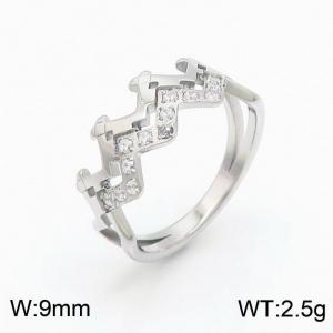 Stainless Steel Stone&Crystal Ring - KR100816-YH