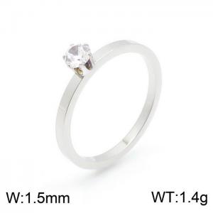 Stainless Steel Stone&Crystal Ring - KR101239-YH