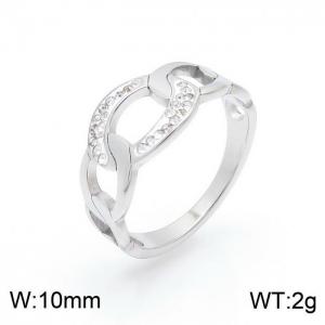 Stainless Steel Stone&Crystal Ring - KR102123-IL