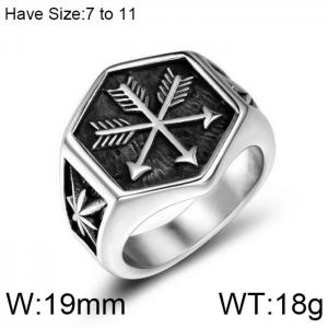 Stainless Steel Special Ring - KR102223-WGSJ
