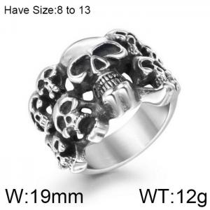 Stainless Skull Ring - KR102234-WGSJ