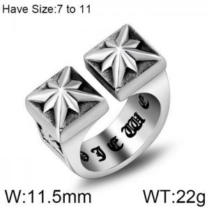 Stainless Steel Special Ring - KR102247-WGSJ