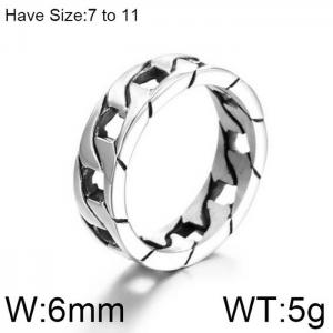 Stainless Steel Special Ring - KR102262-WGSJ