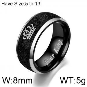 Stainless Steel Black-plating Ring - KR102335-WGDC