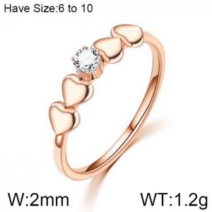 Stainless Steel Stone&Crystal Ring - KR102341-WGDC