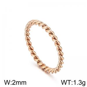 Stainless Steel Rose Gold-plating Ring - KR102370-Z