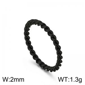 Stainless Steel Black-plating Ring - KR102376-Z