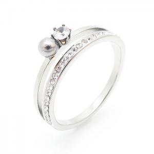 Stainless Steel Stone&Crystal Ring - KR103194-IL