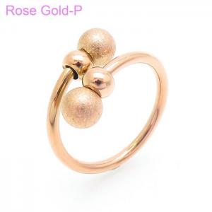 Stainless Steel Rose Gold-plating Ring - KR103201-IL