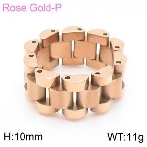 Stainless Steel Rose Gold-plating Ring - KR103596-KFC