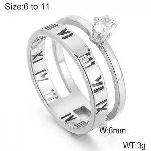 Stainless Steel Special Ring - KR103604-WGQZ