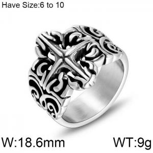 Stainless Steel Special Ring - KR104052-WGSJ