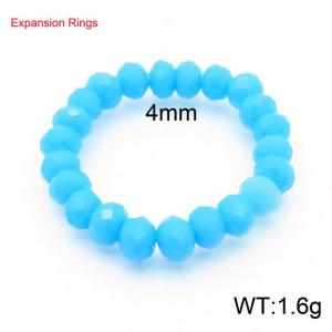 4mm Blue Color Bands Expansion Ring Resilient Adjustable Size - KR104365-Z