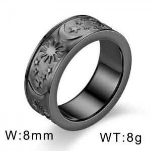Stainless Steel Black-plating Ring - KR104510-WGDC