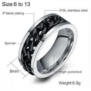 Stainless Steel Special Ring - KR104674-WGJZ