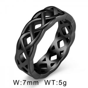 Stainless Steel Black-plating Ring - KR105142-WGQF