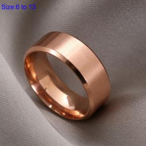Stainless Steel Rose Gold-plating Ring - KR106144-WGRH