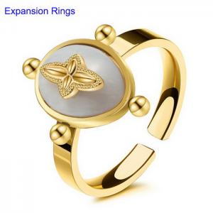 Stainless Steel Gold-plating Ring - KR106399-WGYC