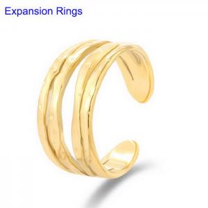 Stainless Steel Gold-plating Ring - KR106407-WGYC