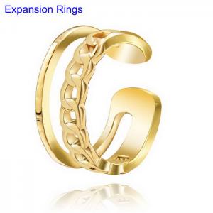 Stainless Steel Gold-plating Ring - KR106411-WGYC