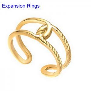 Stainless Steel Gold-plating Ring - KR106414-WGYC