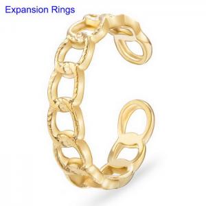 Stainless Steel Gold-plating Ring - KR106416-WGYC