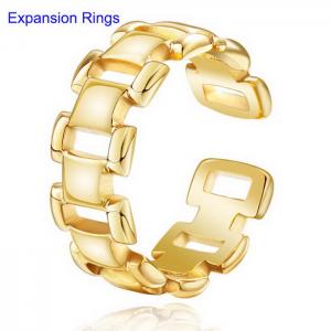 Stainless Steel Gold-plating Ring - KR106418-WGYC