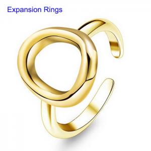 Stainless Steel Gold-plating Ring - KR106422-WGYC