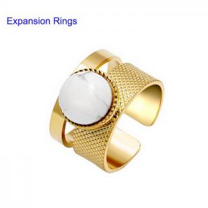 Stainless Steel Stone&Crystal Ring - KR106443-WGYC
