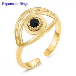 Stainless Steel Gold-plating Ring - KR106450-WGYC