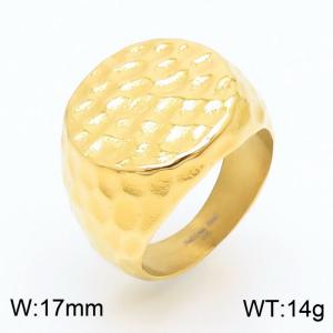 Fashion Gold-plated Stainless Steel Ring for Women Color Gold - KR107853-KJX