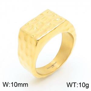Fashion Gold-plated Stainless Steel Ring for Women Color Gold - KR107876-KJX