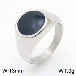 Fashionable and personalized titanium steel smooth steel color circular ring - KR1087545-KFC