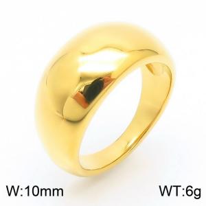 Stainless steel circular smooth curved ring - KR1088038-K