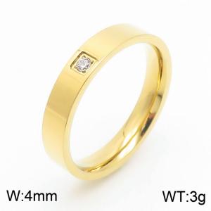 Wholesale Diamond Wedding Ring 18k Gold Plated Stainless Steel Ring  Couple Engagement Ring - KR1088421-YH