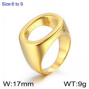 Stainless Steel Gold-plating Ring - KR110082-LK