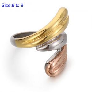 Stainless Steel Gold-plating Ring - KR110088-LK