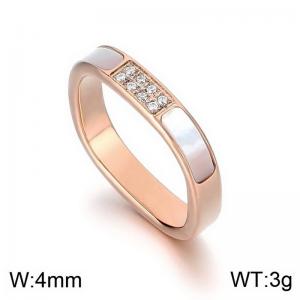 Stainless Steel Stone&Crystal Ring - KR110184-YH