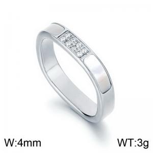 Stainless Steel Stone&Crystal Ring - KR110185-YH