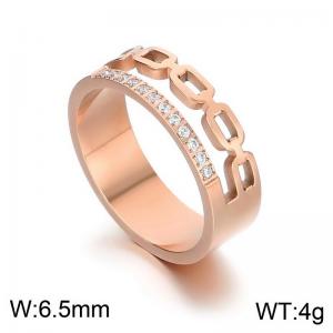 Stainless Steel Stone&Crystal Ring - KR110188-YH