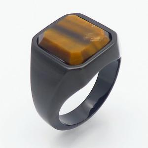 Stainless Steel Stone&Crystal Ring - KR110248-TZN
