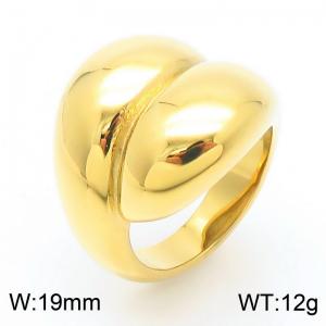 Stainless Steel Gold-plating Ring - KR110668-K