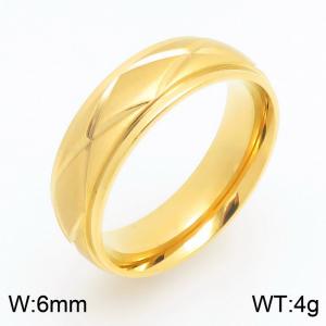 Stainless Steel Gold-plating Ring - KR114521-WM