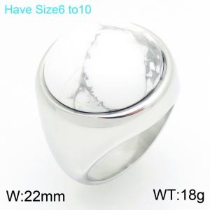 Stainless Steel Stone&Crystal Ring - KR114679-GC