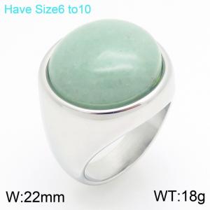 Stainless Steel Stone&Crystal Ring - KR114683-GC