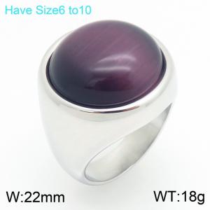 Stainless Steel Stone&Crystal Ring - KR114685-GC