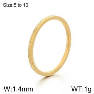 Stainless Steel Gold-plating Ring - KR114763-GC