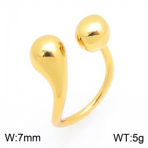 Stainless Steel Gold-plating Ring - KR115955-SP